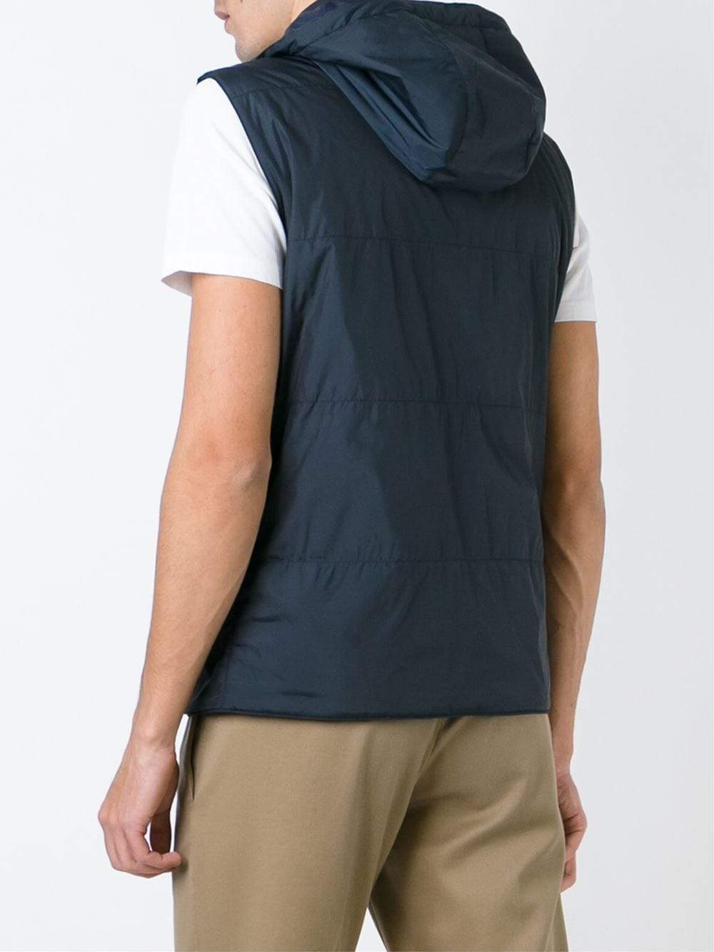 ELEVENTY-Hooded Zip Vest-
