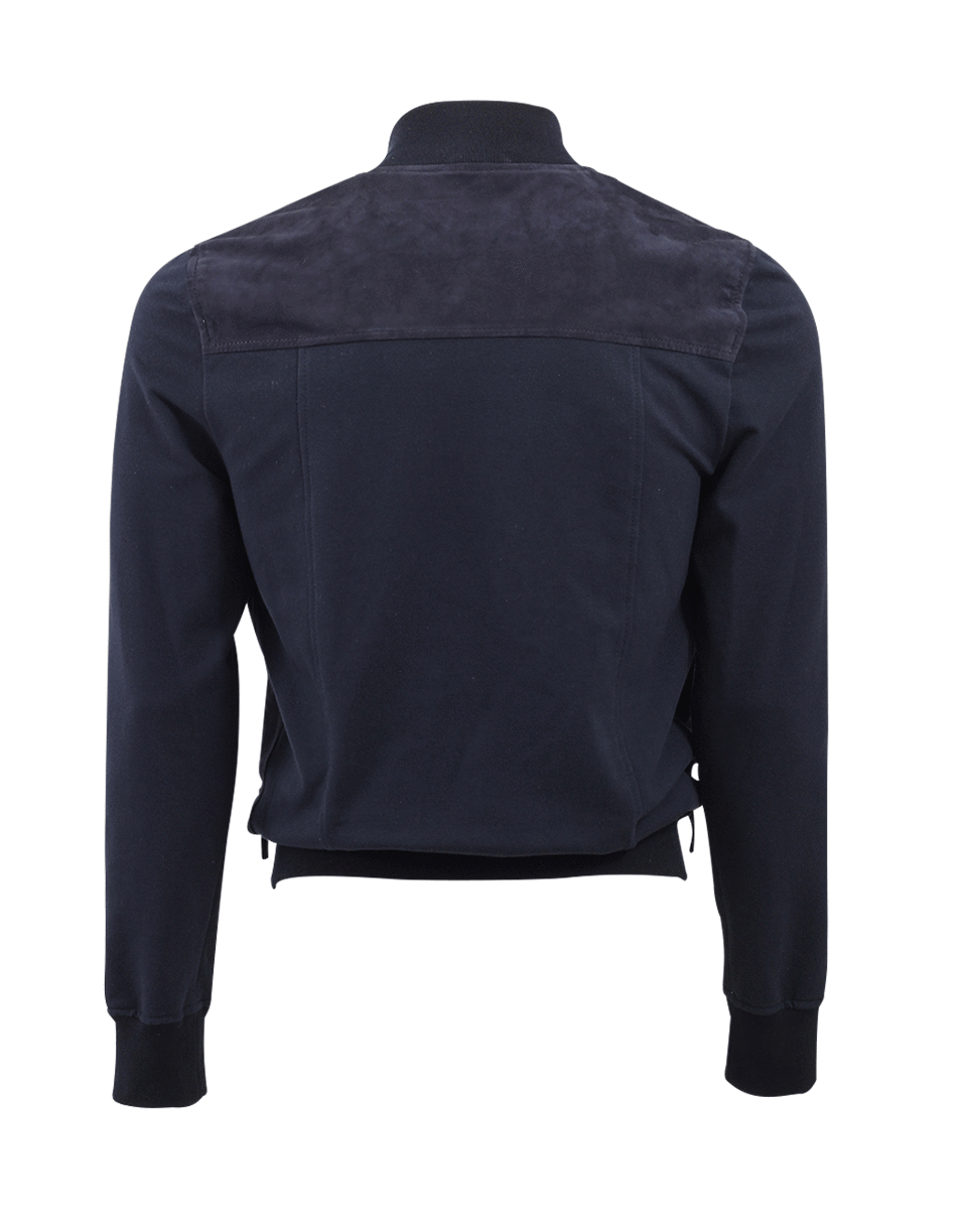 ELEVENTY-Perforated Suede Track Jacket-