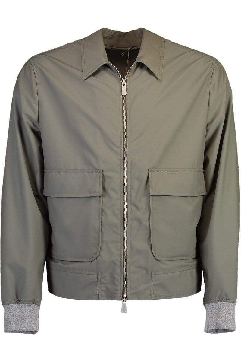 ELEVENTY-Loro Pianna Rain System Bomber Jacket - Sage-