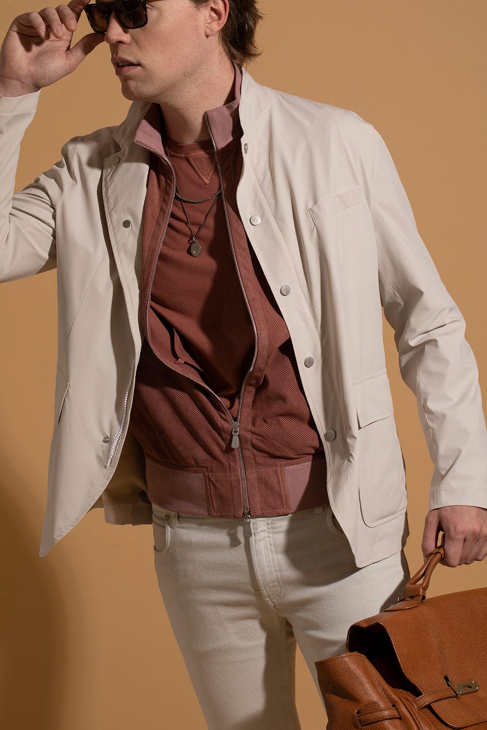 ELEVENTY-Windbreaker Jacket - Sand-