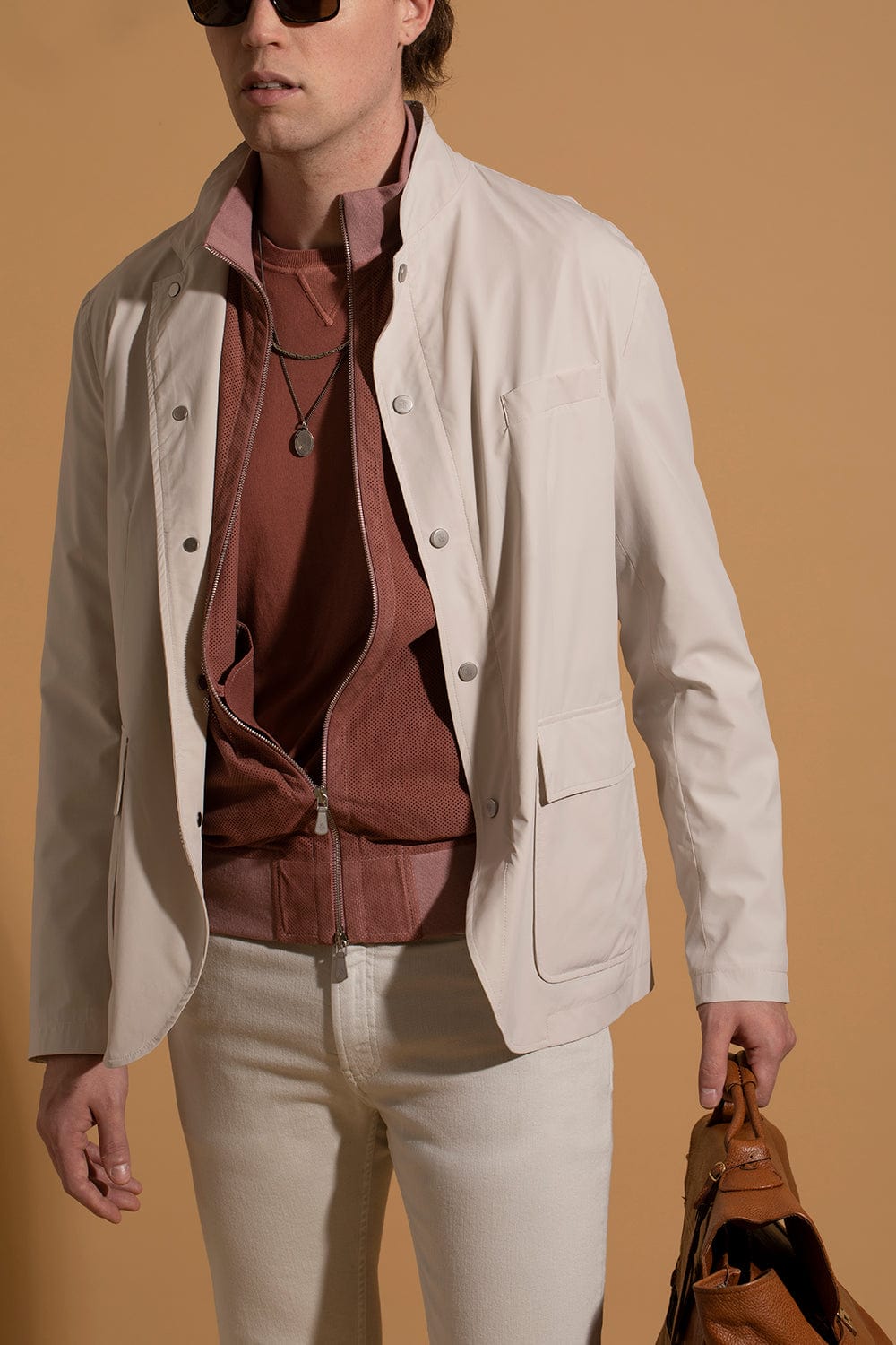 ELEVENTY-Windbreaker Jacket - Sand-
