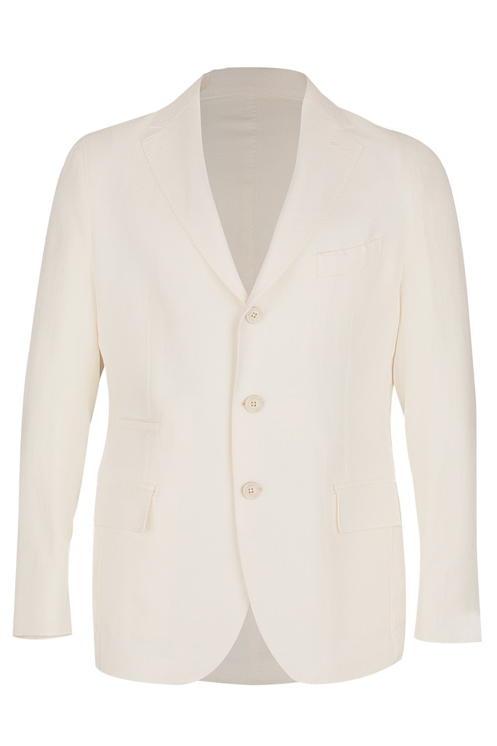 ELEVENTY-Single Breasted Jacket - White-