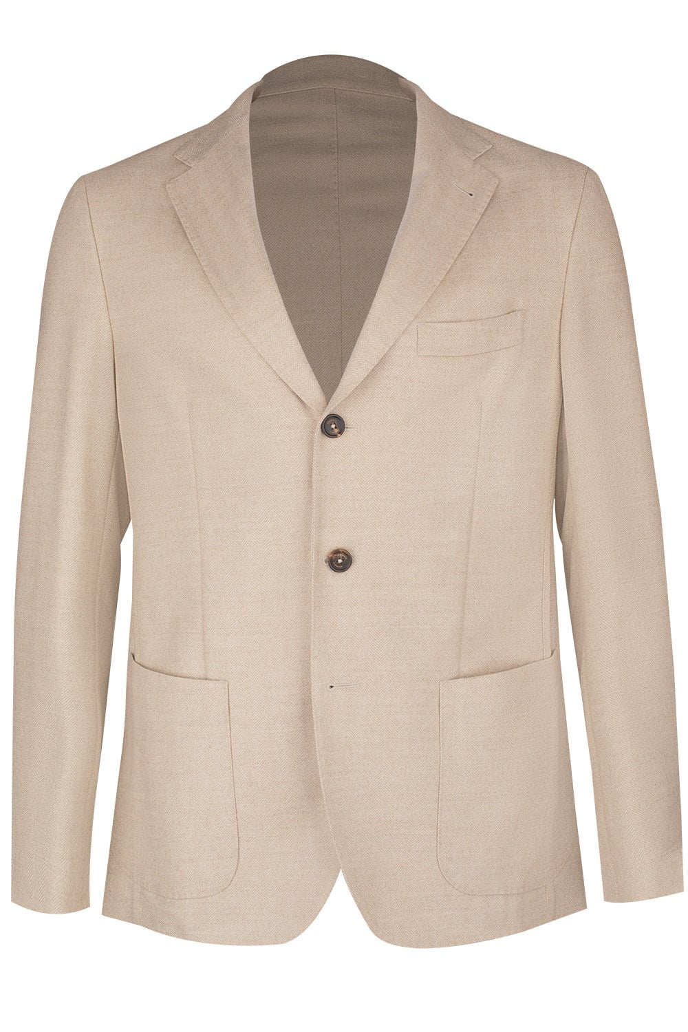 ELEVENTY-Single Breasted Rolled Three-Button Jacket - Sand-