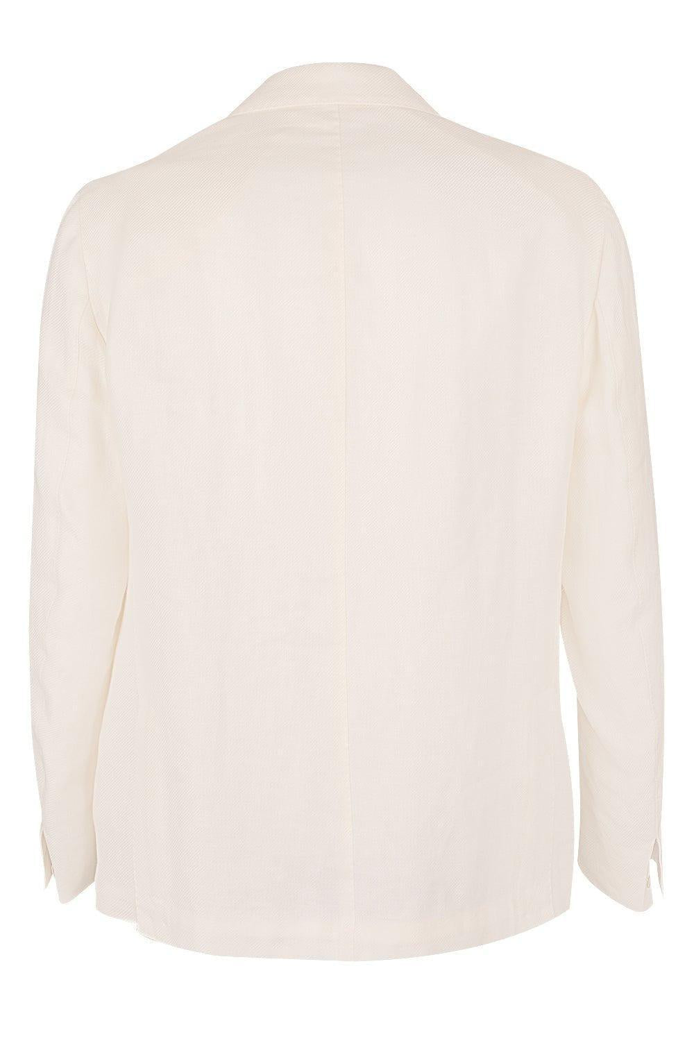 ELEVENTY-Two Button Jacket-WHITE