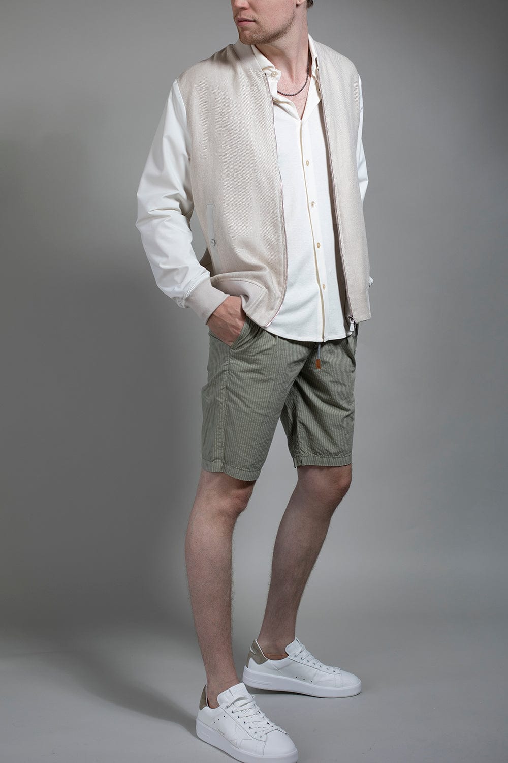 ELEVENTY-Drawstring Bermuda Short-
