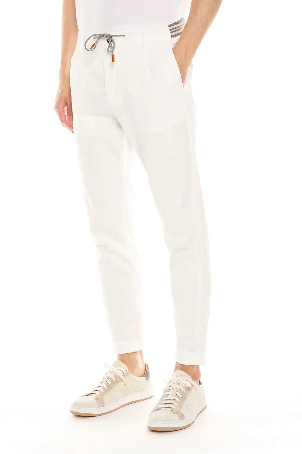 ELEVENTY-Jogger Pants - White-