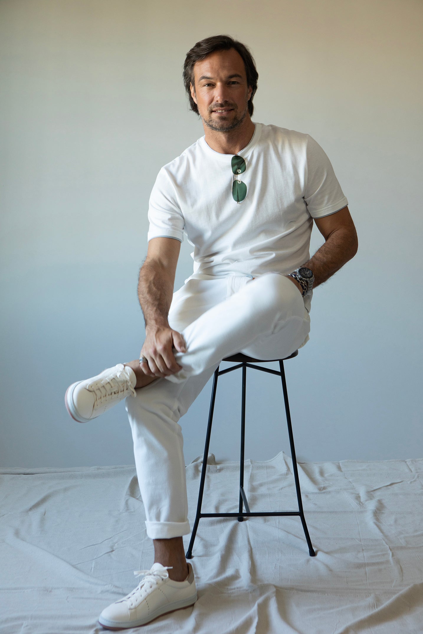 ELEVENTY-Round Neck T-Shirt - Bianco-