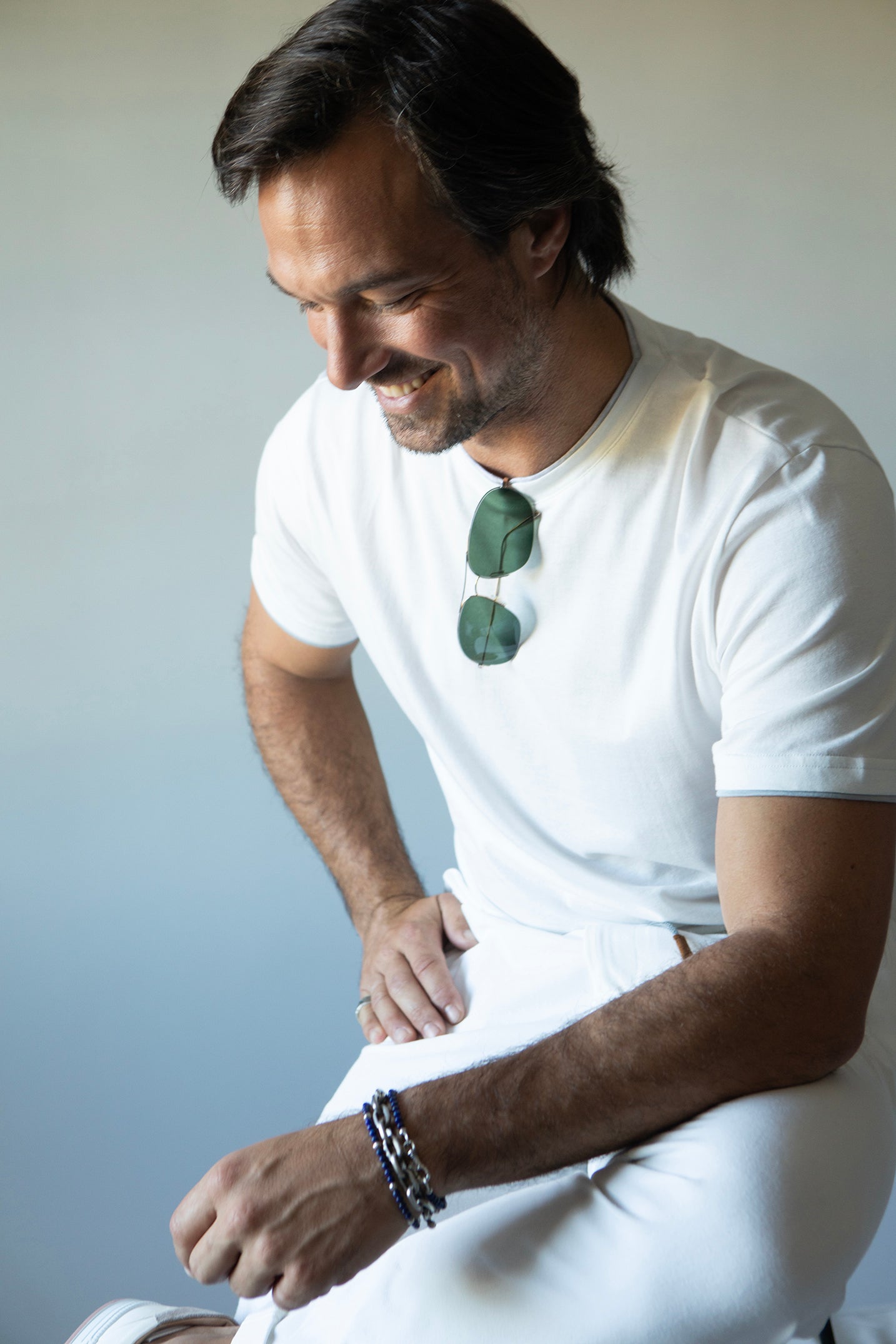 ELEVENTY-Round Neck T-Shirt - Bianco-