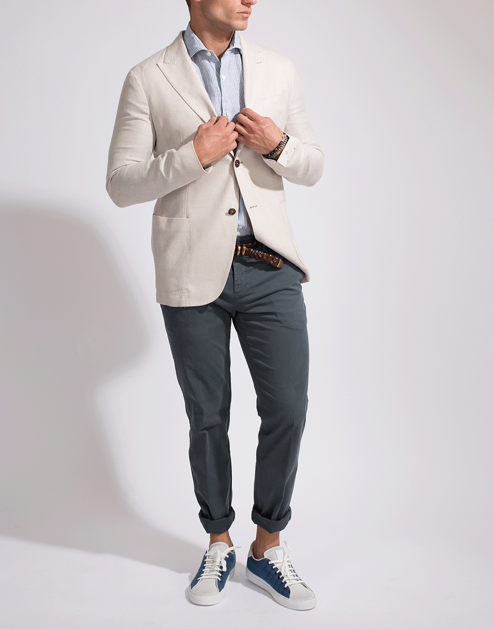 ELEVENTY-Cotton Double Striped Shirt-