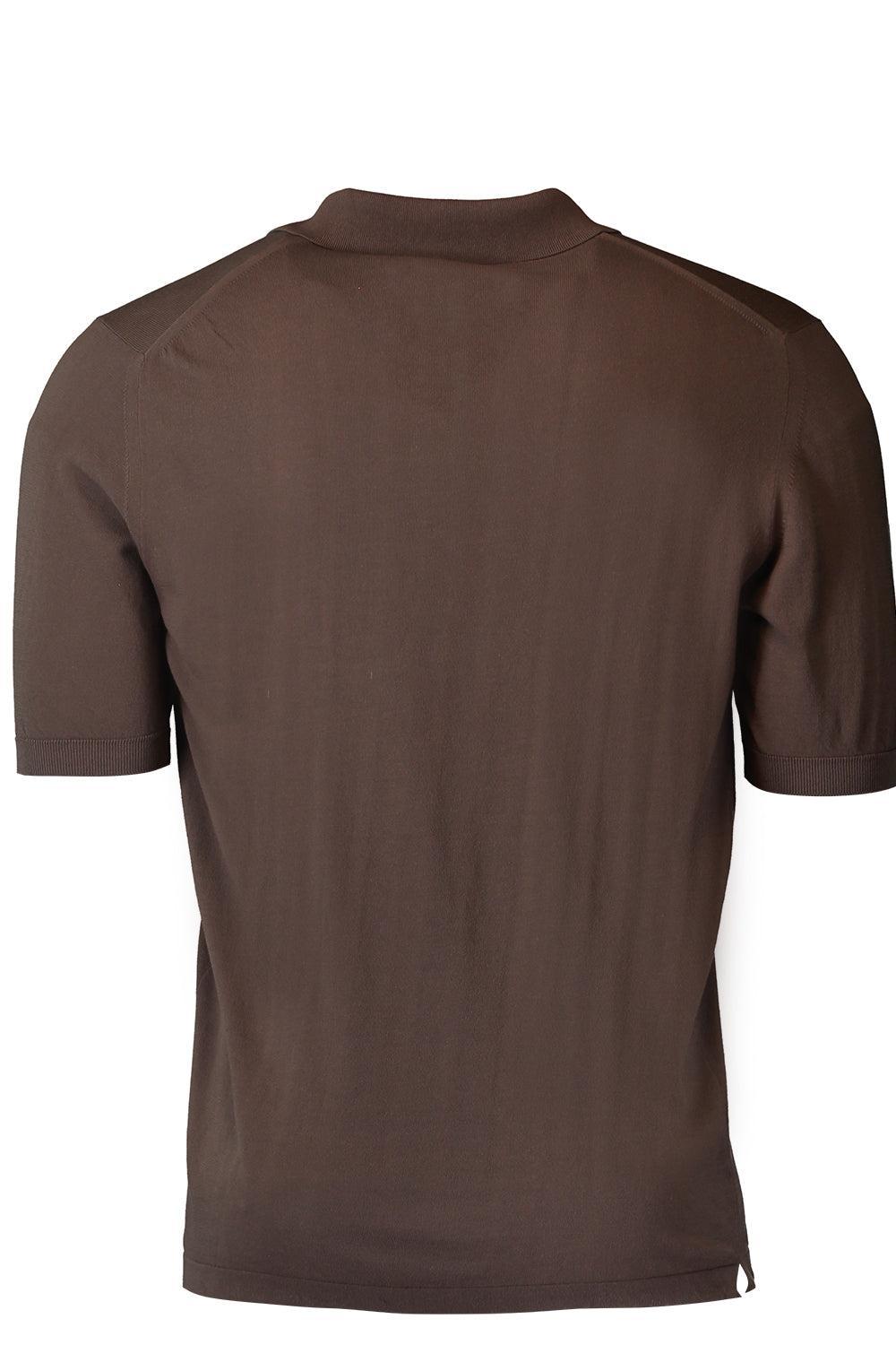 Short Sleeve Polo - Clay-BROWN-S-MENSCLOTHINGSHIRT-ELEVENTY