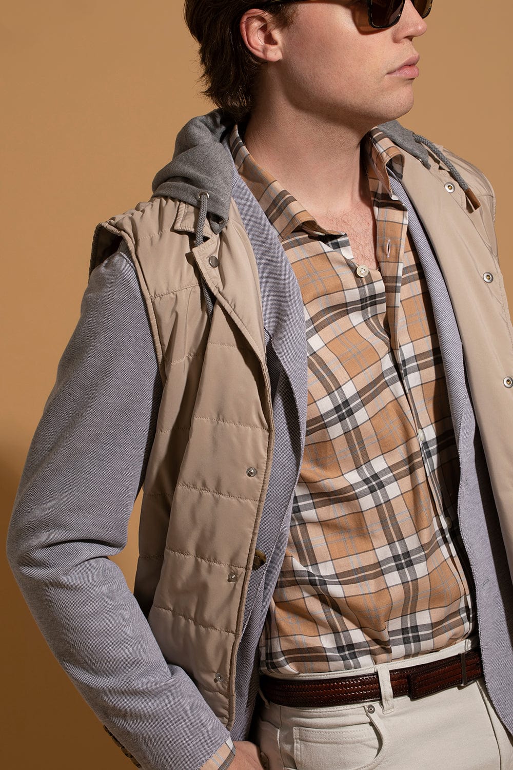 ELEVENTY-Long Sleeve Shirt - Camel-