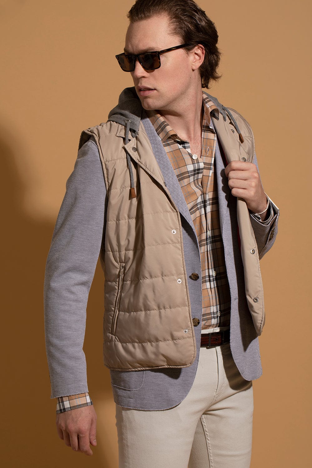 ELEVENTY-Long Sleeve Shirt - Camel-