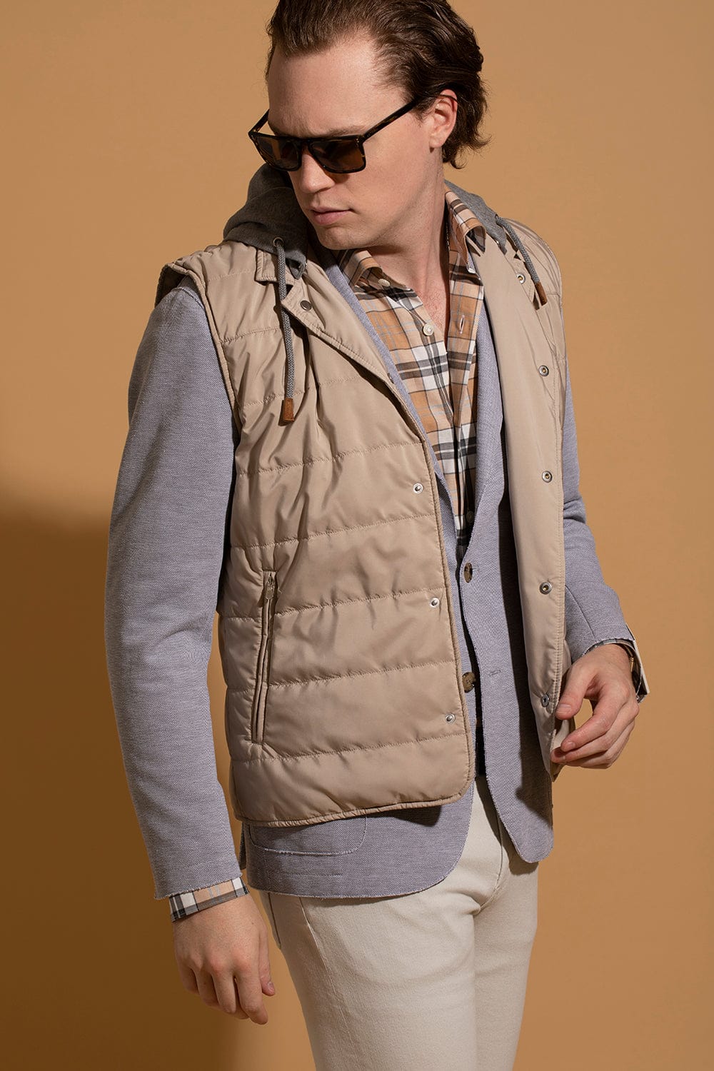 ELEVENTY-Long Sleeve Shirt - Camel-