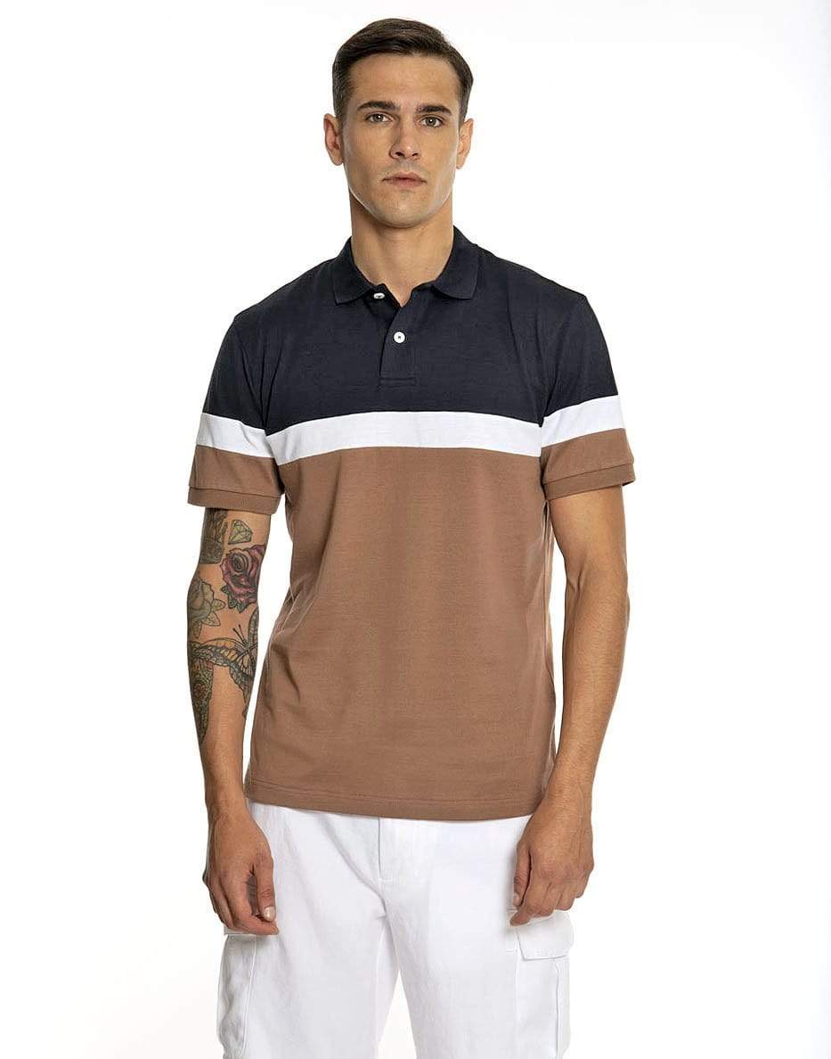 ELEVENTY-Color Blocked Giza Cotton Polo-