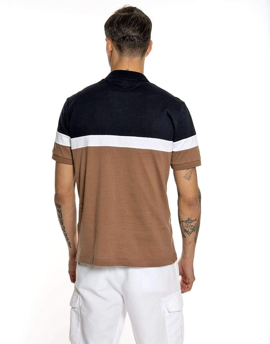ELEVENTY-Color Blocked Giza Cotton Polo-