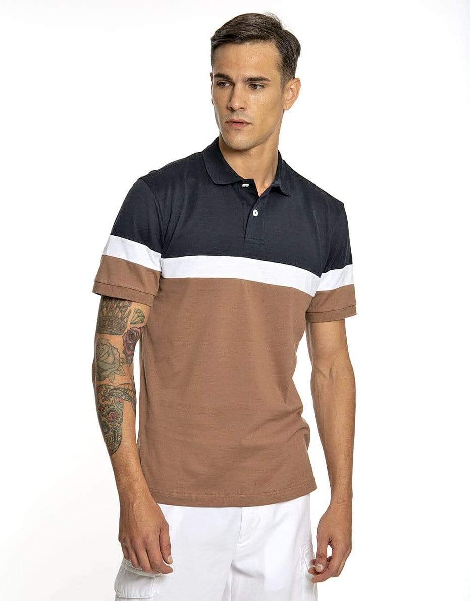 ELEVENTY-Color Blocked Giza Cotton Polo-