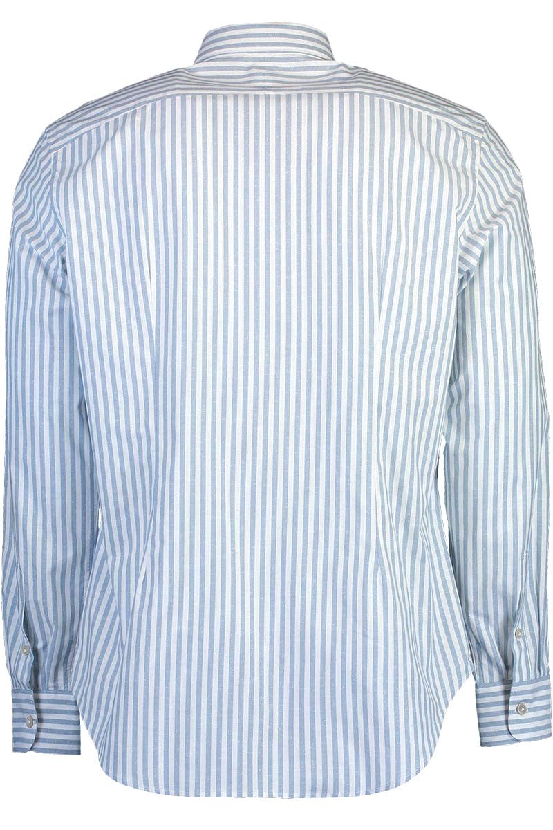 ELEVENTY-Dandy Shirt - Denim Thin Stripe-