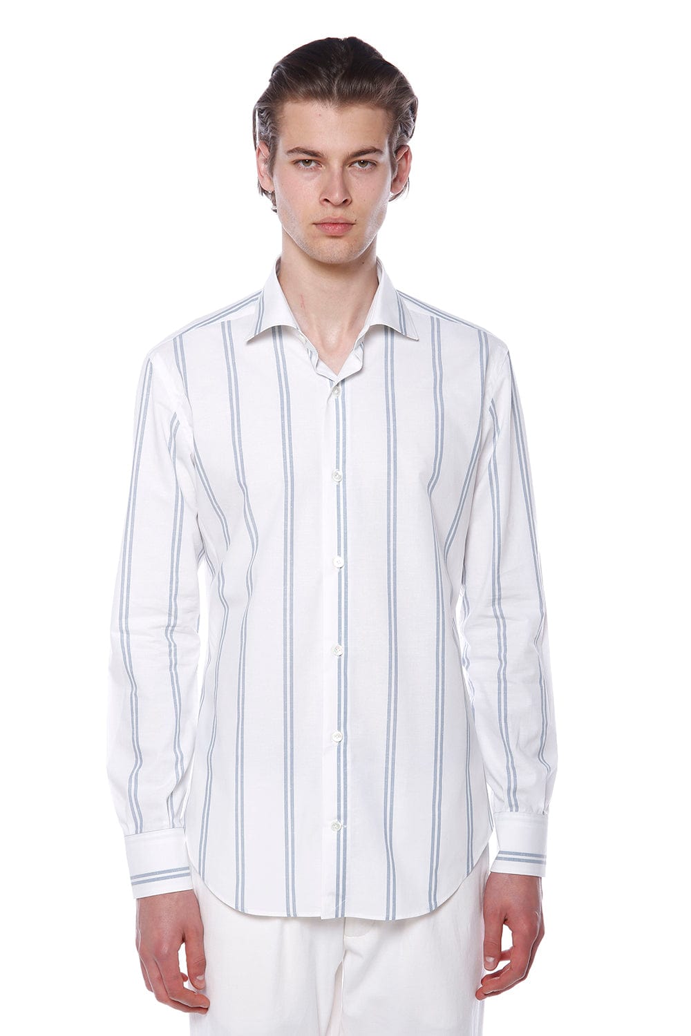 ELEVENTY-Dandy Button Up Shirt - Denim-