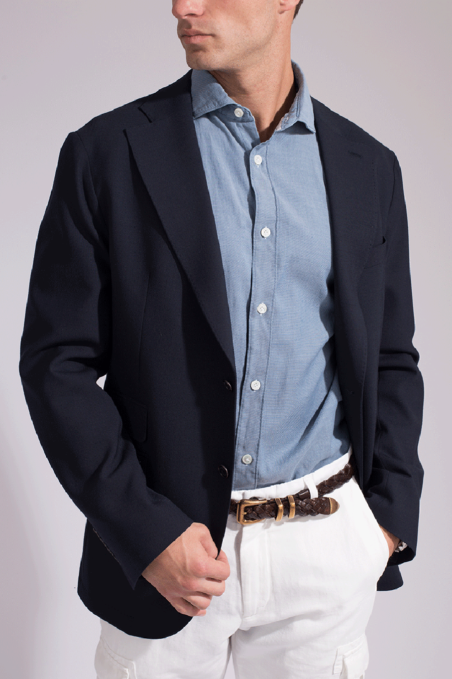 ELEVENTY-Stretch Cotton Pique Shirt-