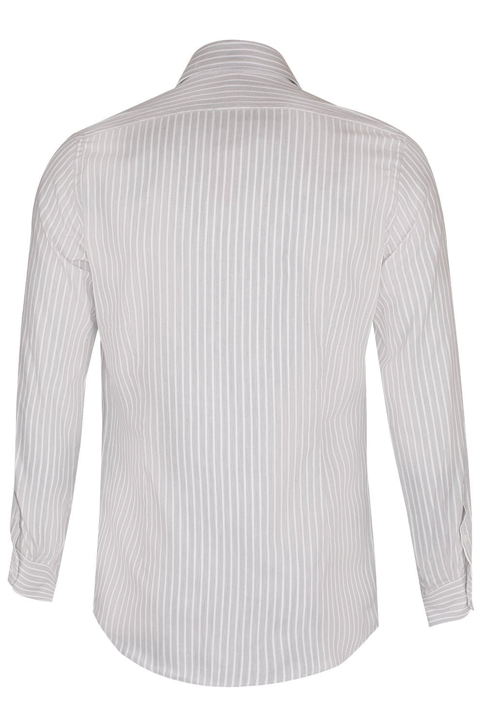 ELEVENTY-Striped Woven Shirt - Light Gray-