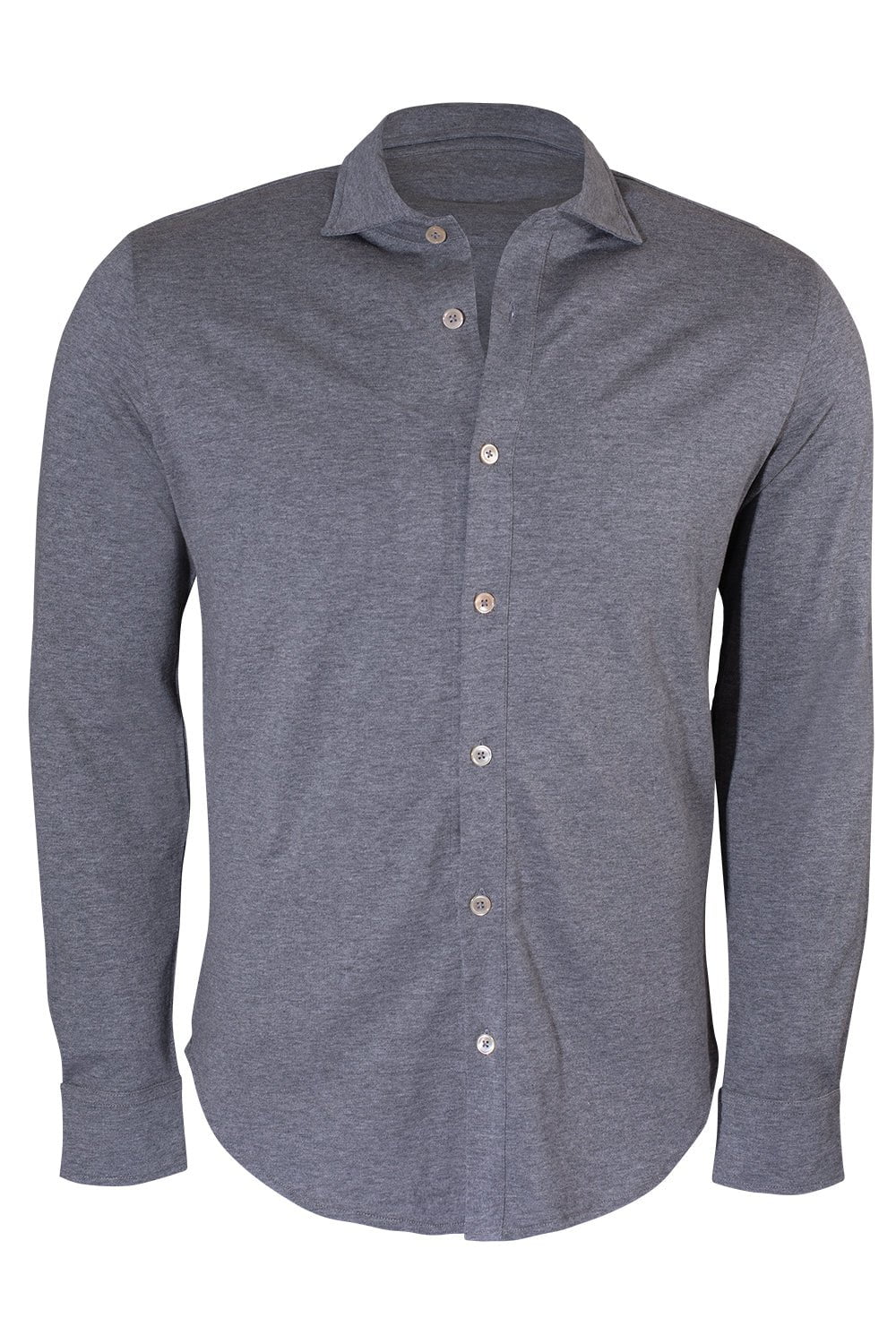 ELEVENTY-Long Sleeve Shirt - Medium Melange Gray-