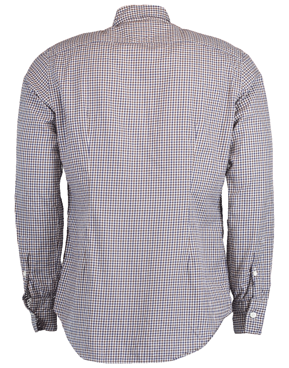 ELEVENTY-Gingham Button Down Shirt-