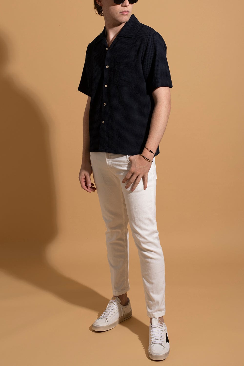 ELEVENTY-Button Up Shirt - Navy-