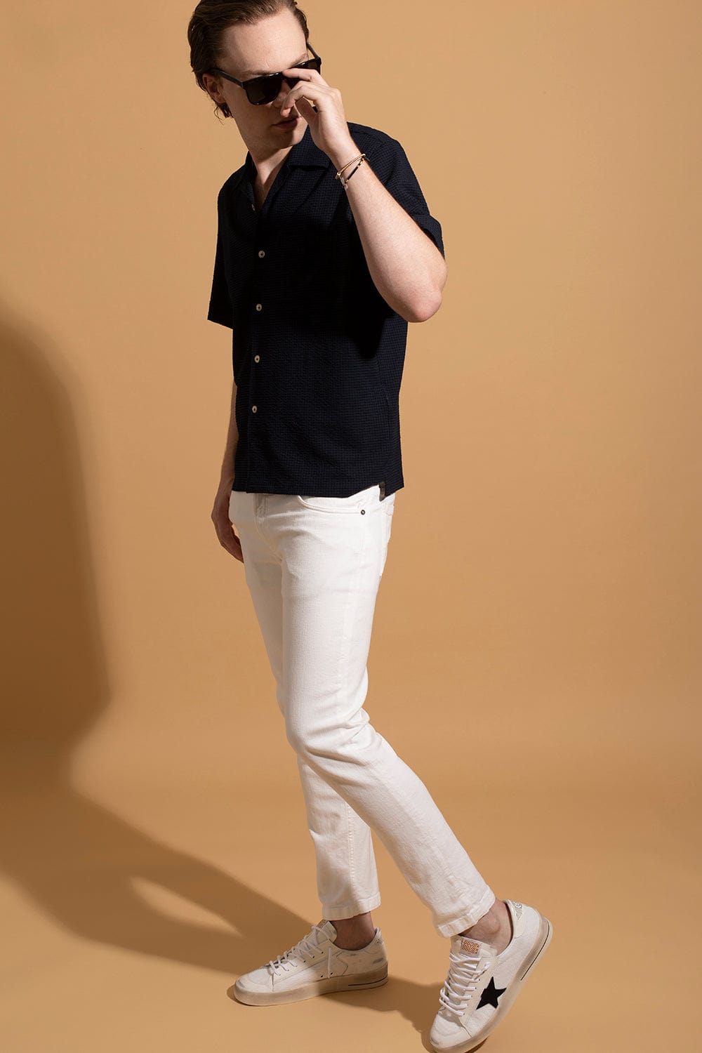 ELEVENTY-Button Up Shirt - Navy-