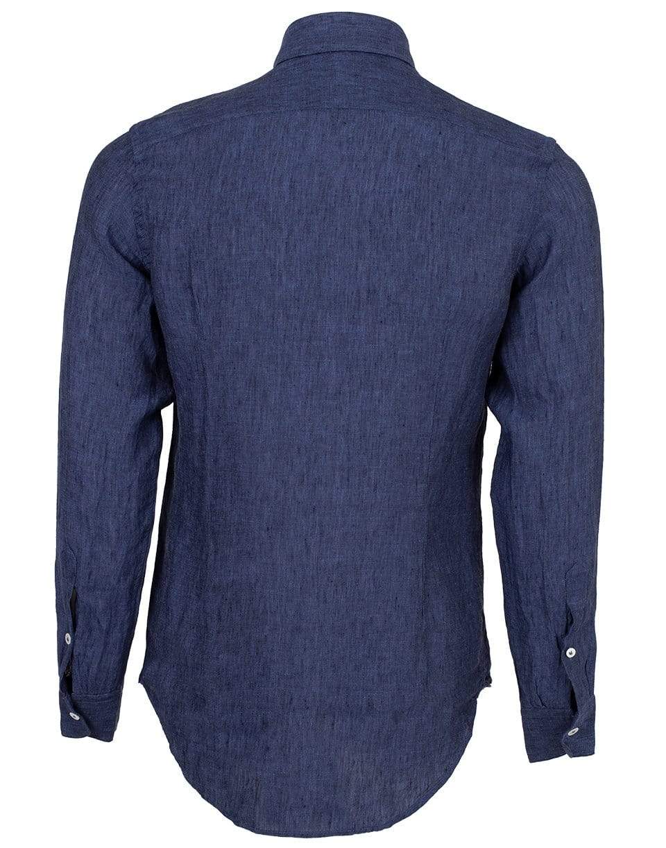 ELEVENTY-Long Sleeve Dandy Shirt - Blue Nuovo-