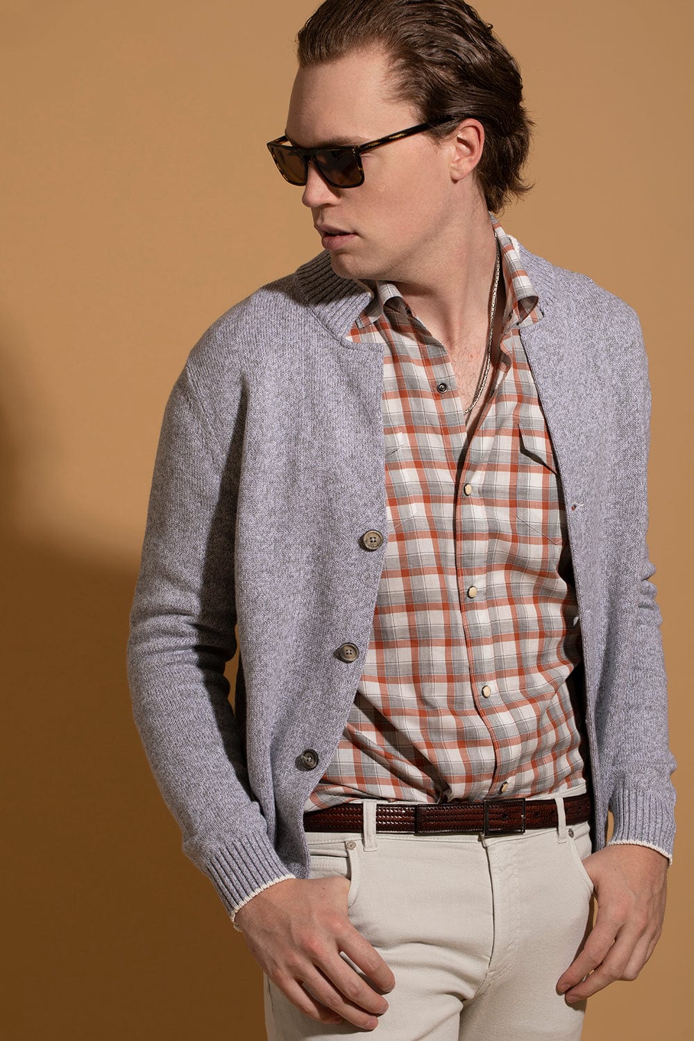 ELEVENTY-Button Up Shirt - Ochre-