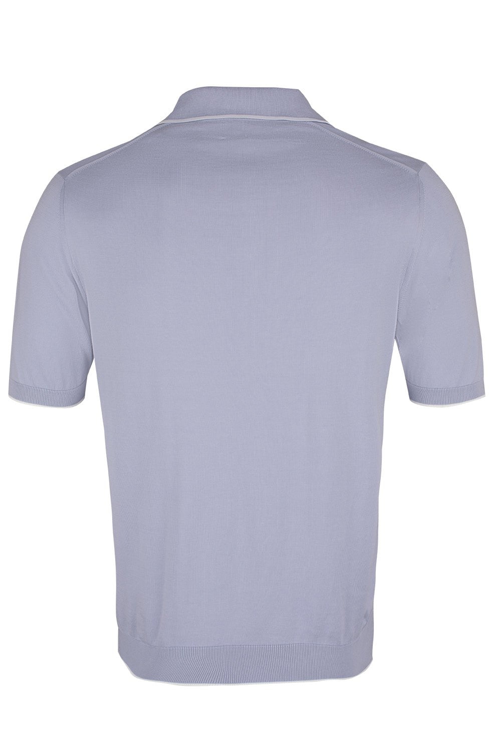 ELEVENTY-Sea Island Polo - Sky Blue White-