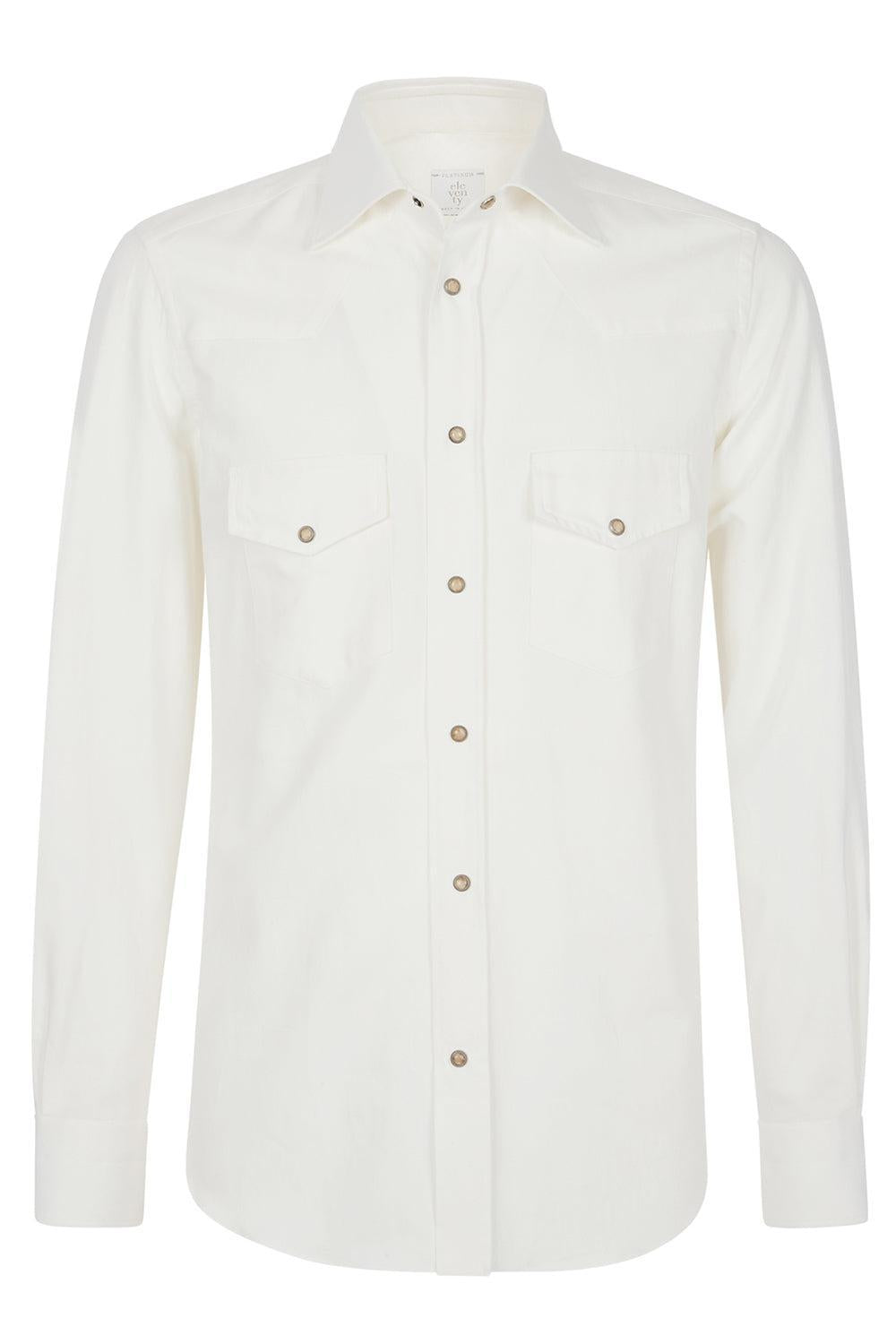 Western Shirt - White-WHITE-M-MENSCLOTHINGSHIRT-ELEVENTY