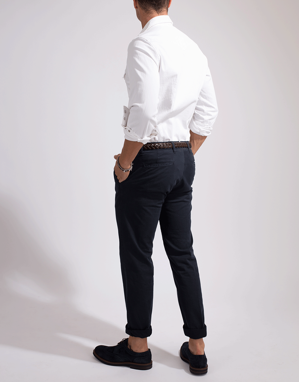 ELEVENTY-Western Denim Snap Shirt-