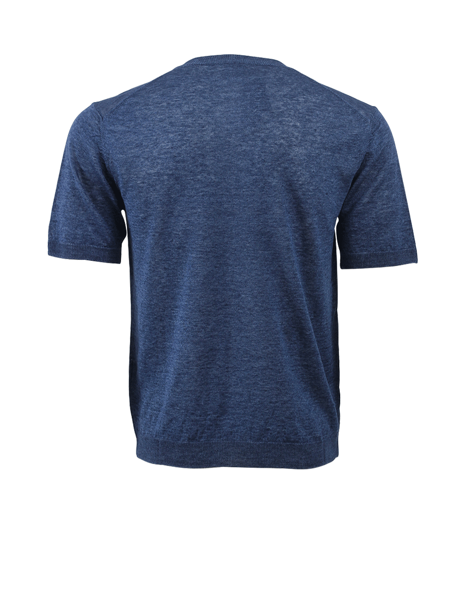 ELEVENTY-Linen Henley T-Shirt-