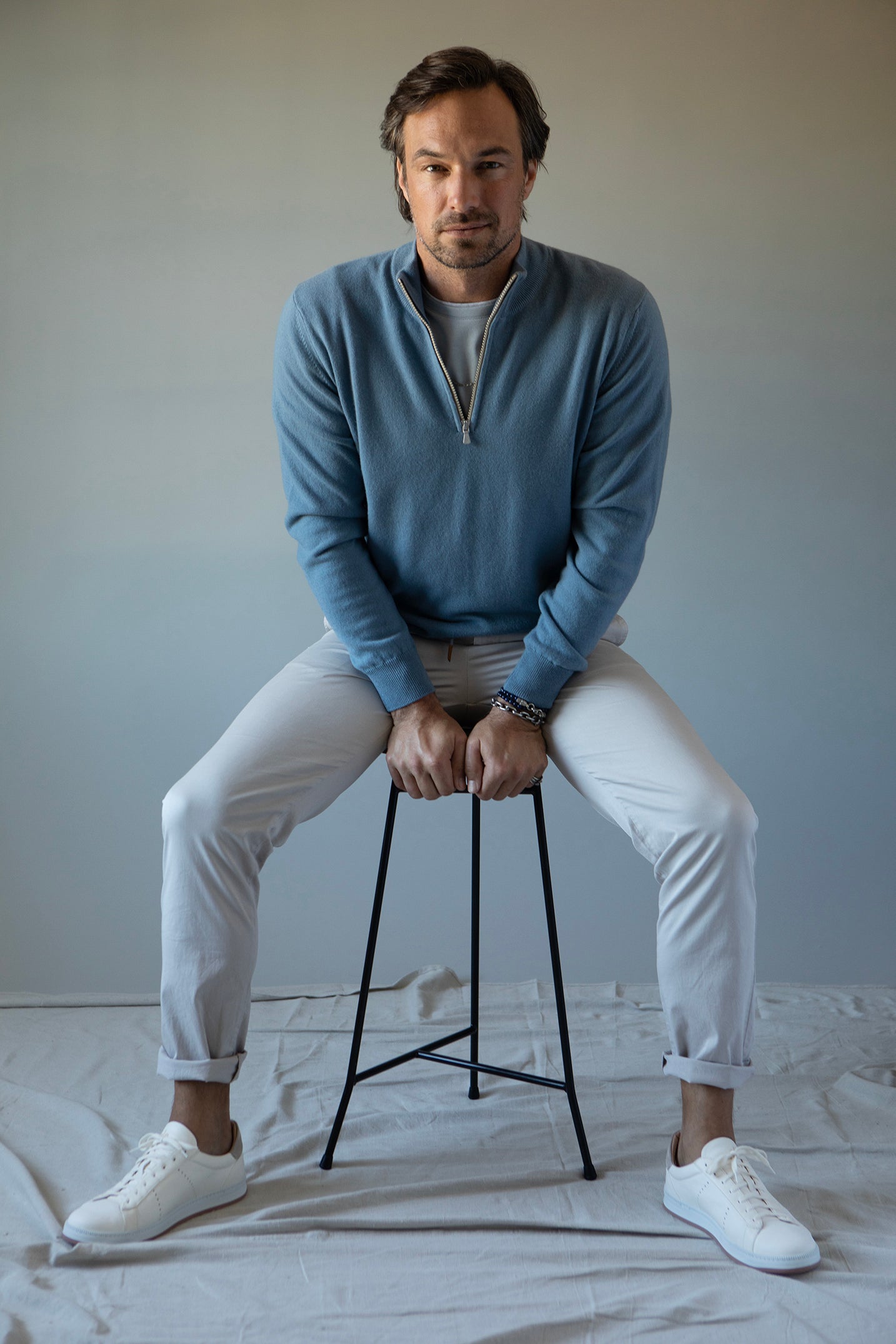 ELEVENTY-3/4 Zip Sweater-