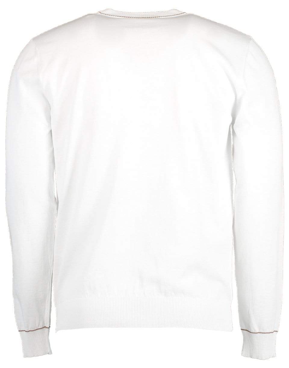 ELEVENTY-Bianco Round Neck Sweater-