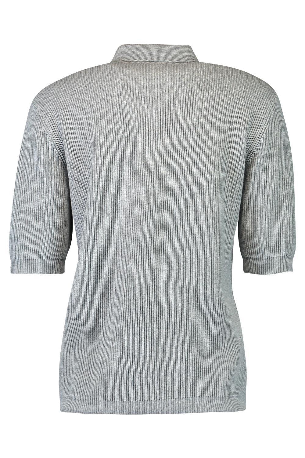 Short Sleeve Half Zip Pullover - Zucchero-BLUE-S-MENSCLOTHINGSWEATER-ELEVENTY