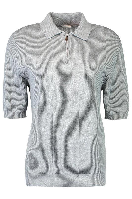 Short Sleeve Half Zip Pullover - Zucchero-BLUE-S-MENSCLOTHINGSWEATER-ELEVENTY