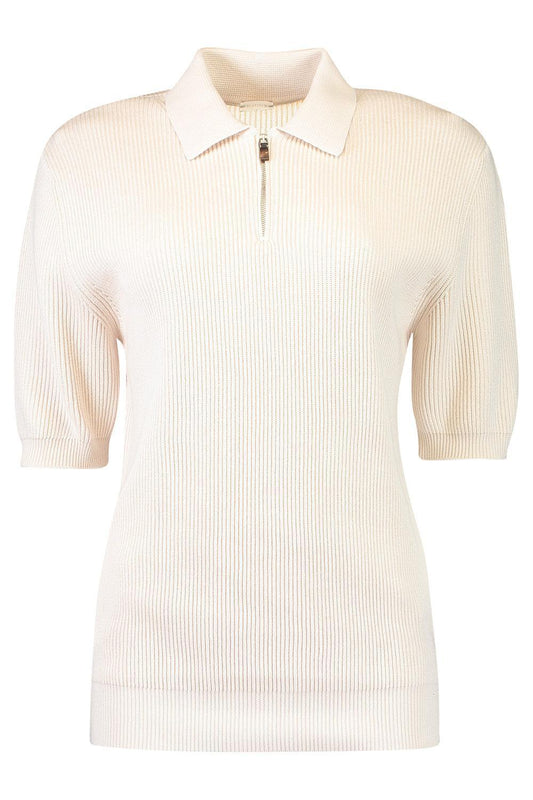 Short Sleeve Half Zip Pullover - Sand-BROWN-S-MENSCLOTHINGSWEATER-ELEVENTY