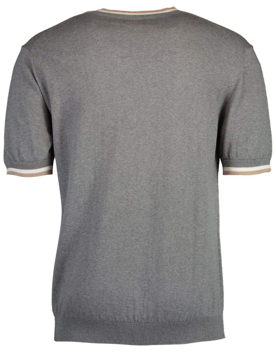 ELEVENTY-Grey Round Neck T-Shirt-