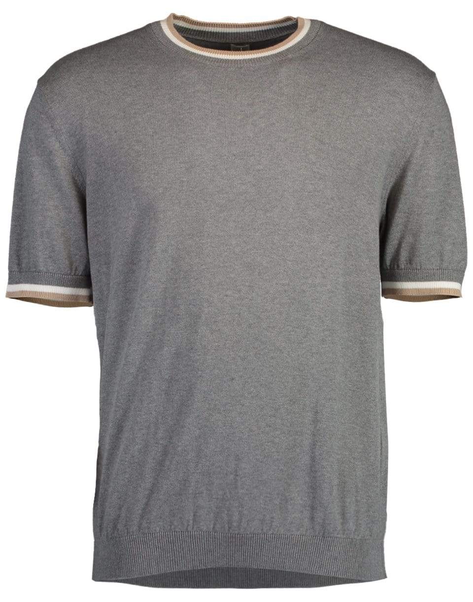 ELEVENTY-Grey Round Neck T-Shirt-
