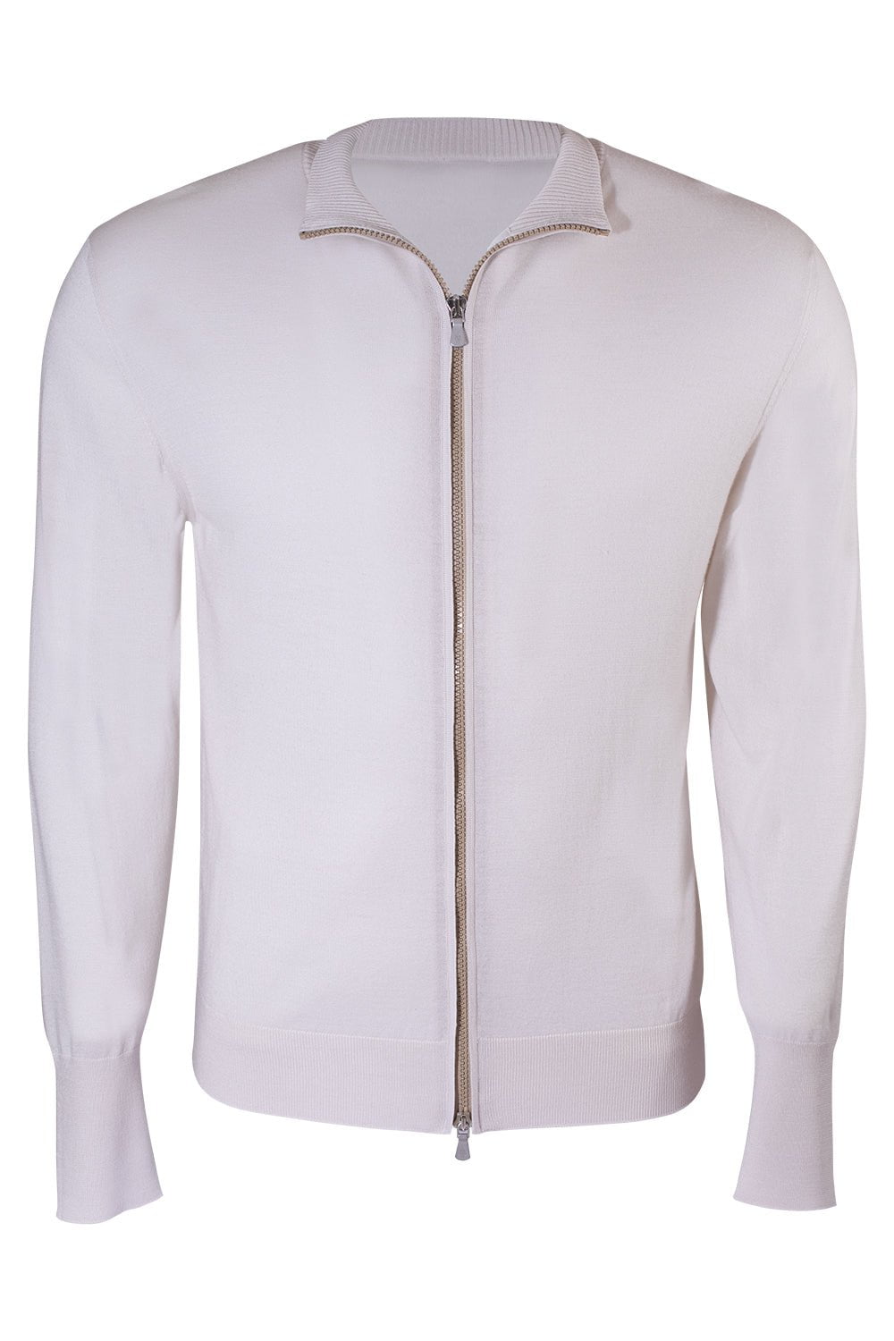 ELEVENTY-Zip Sweater - Ivory-