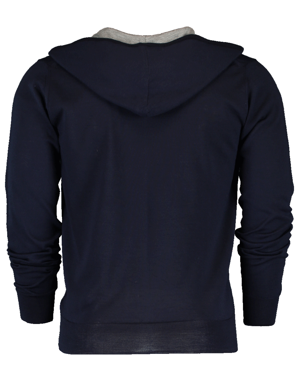 ELEVENTY-Fine Guage Full Zip Hoodie-
