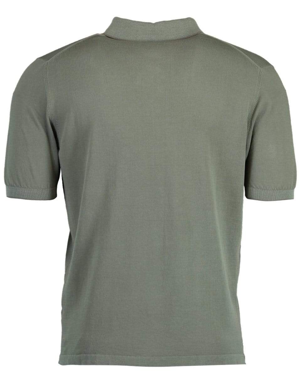 ELEVENTY-Salvia Short Sleeve Piped Polo-