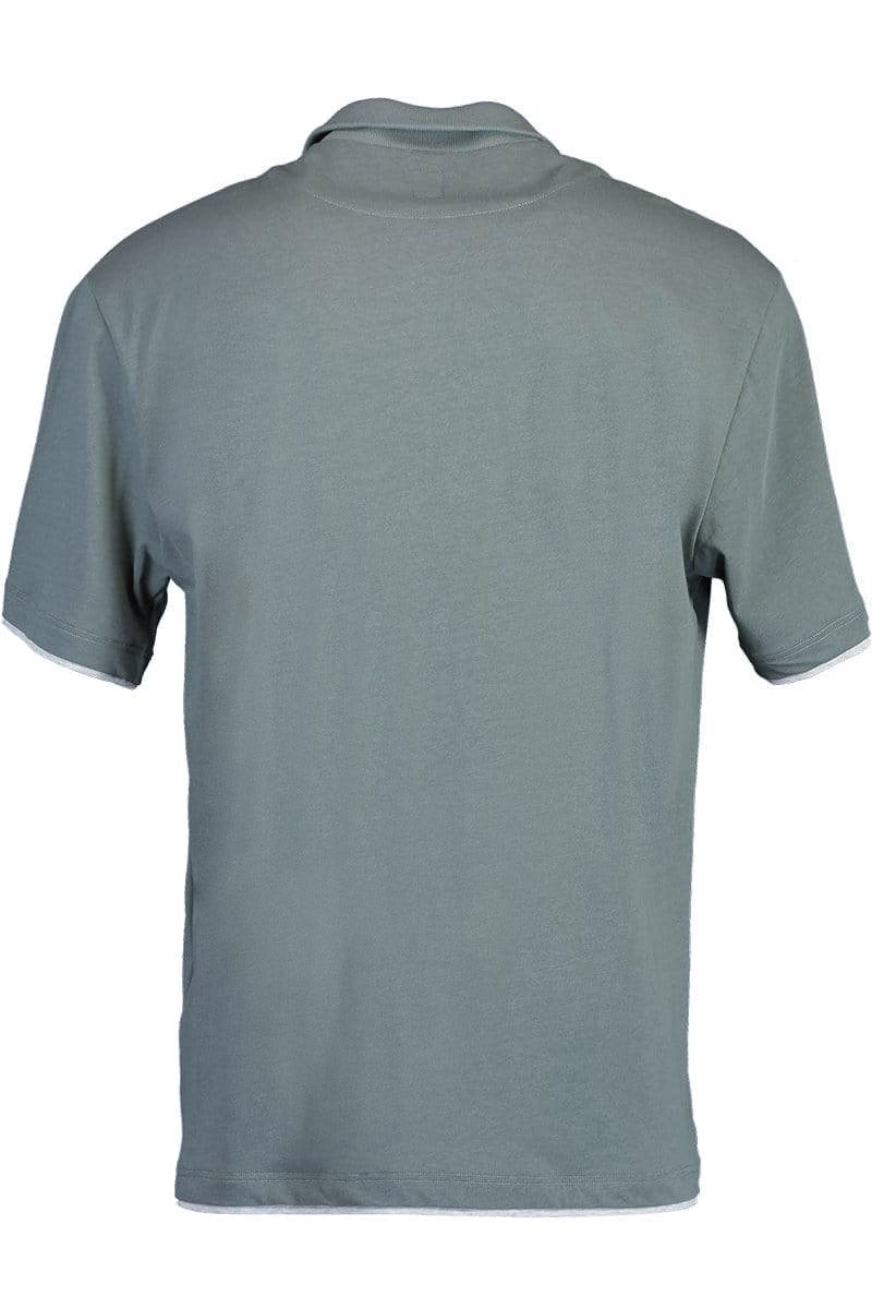ELEVENTY-Half Zip T-Shirt - Sage-