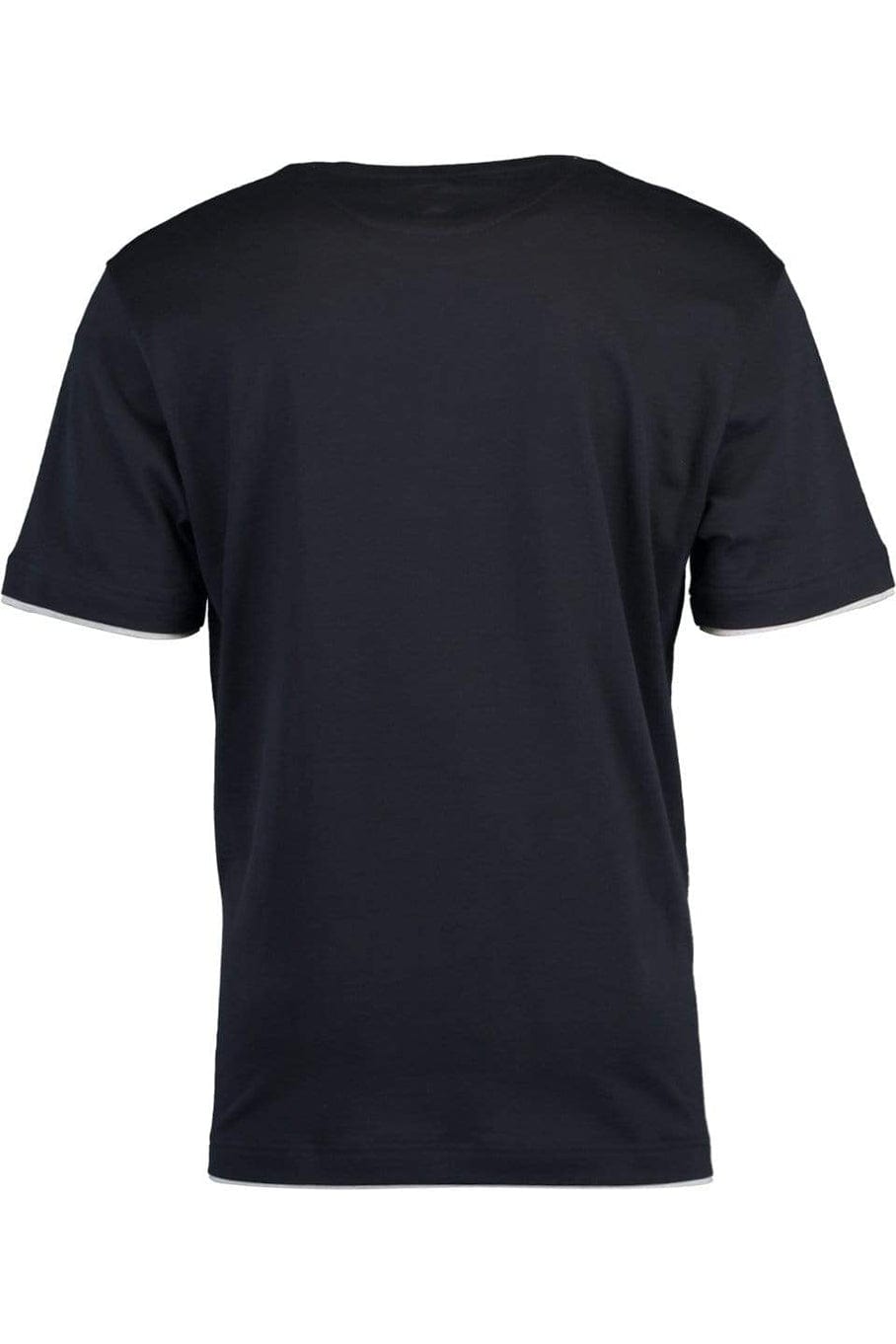 ELEVENTY-Navy and Grey Two-Tone T-Shirt-