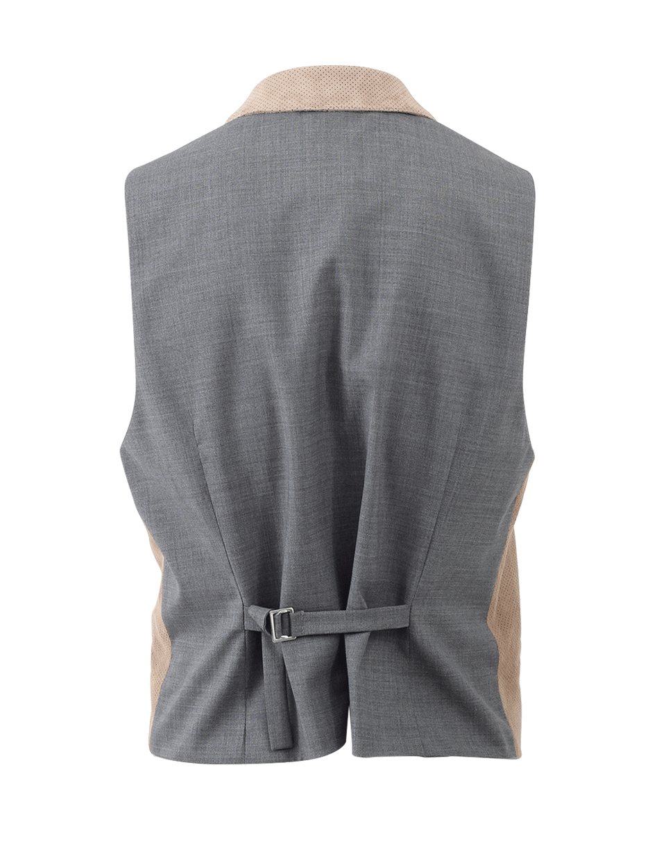 ELEVENTY-Perforated Suede Suit Vest-