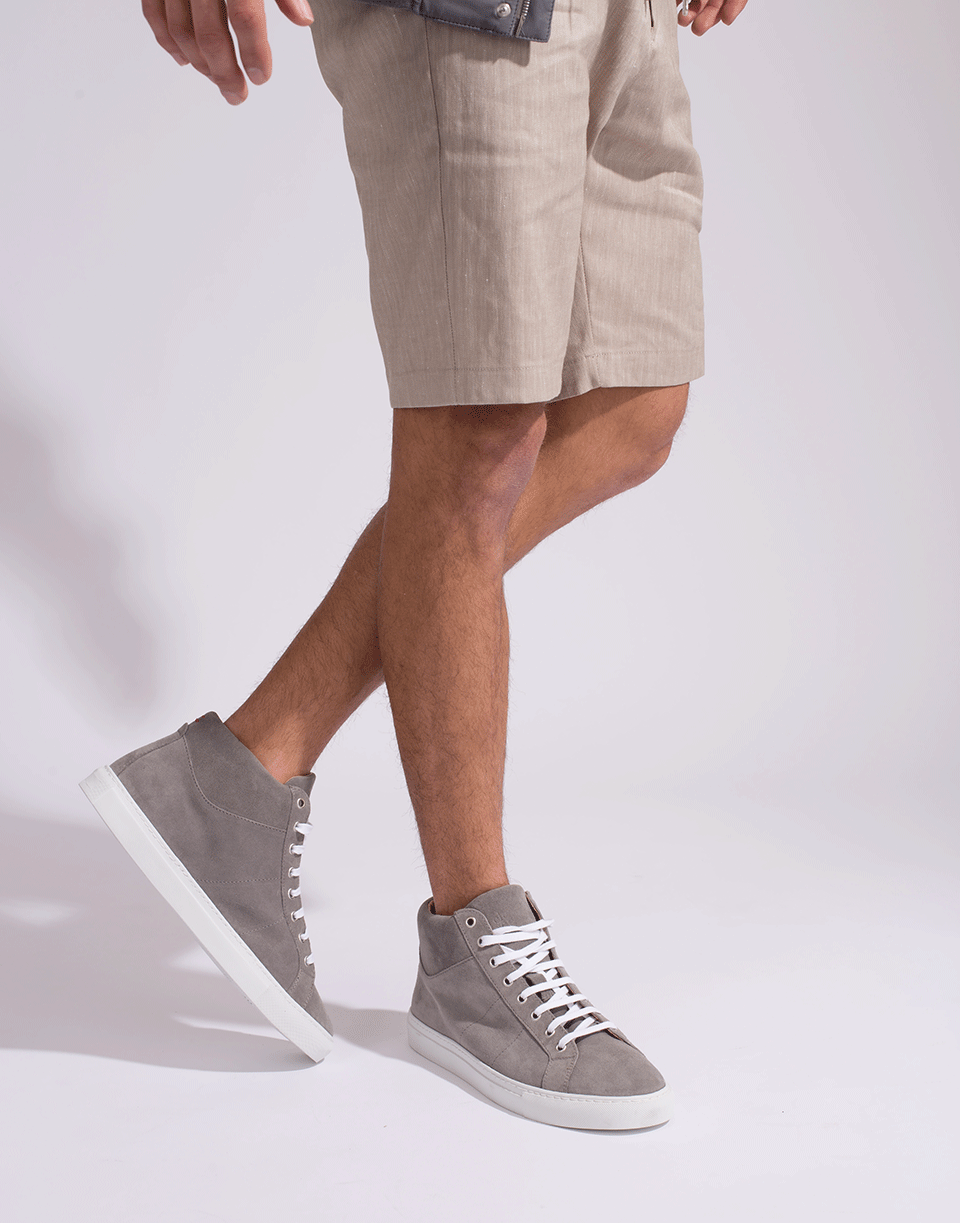 ELEVENTY-Suede Hightop Sneaker-