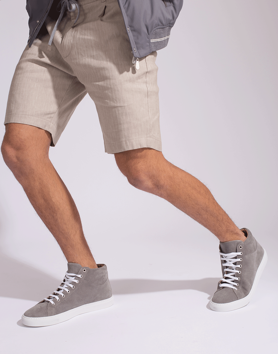 ELEVENTY-Suede Hightop Sneaker-