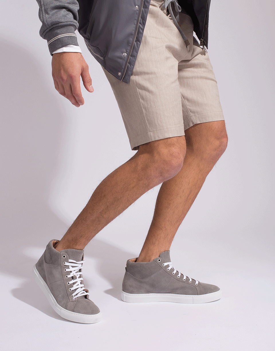 ELEVENTY-Suede Hightop Sneaker-